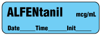ALFENtanil mcg/mL - Date, Time, Init. Anesthesia Label