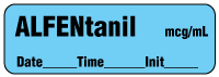 ALFENtanil  mcg/mL - Date, Time, Init. Anesthesia Label
