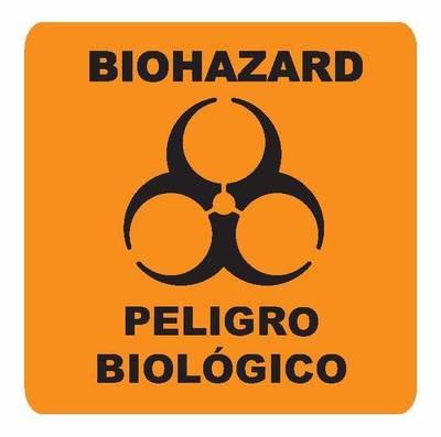 Biohazard/Peligro Biologico Label