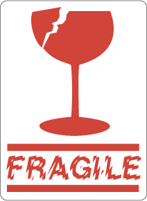 Broken Wine Glass Label