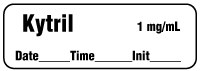 Kytril 1 mg/mL - Date, Time, Init. Anesthesia Label