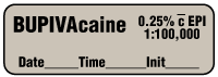 BUPIVAcaine 0.25% c EPI  1:100,000 - Date, Time, Init.