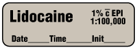 Lidocaine  1% c EPI   1:100,000 - Date, Time, Init.