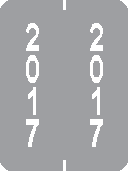System 3400-20YR Year Code Labels (2017)