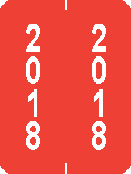 System 3400-20YR Year Code Labels (2018)