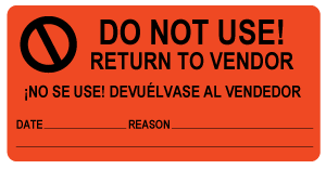 DO NOT USE - RETURN TO VENDOR 2