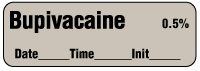 Bupivacaine 0.5% - Date, Time, Init. Anesthesia Label