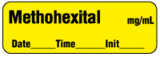 Methohexital mg/mL - Date, Time, Init. Anesthesia Label