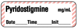 Pyridostigmine mg/mL  - Date, Time, Init. Anesthesia Label