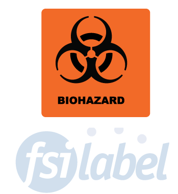 Biohazard (Orange Fluorescent) Label