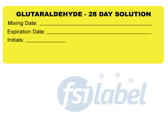 Glutaraldehyde - 28 Day Solution Label