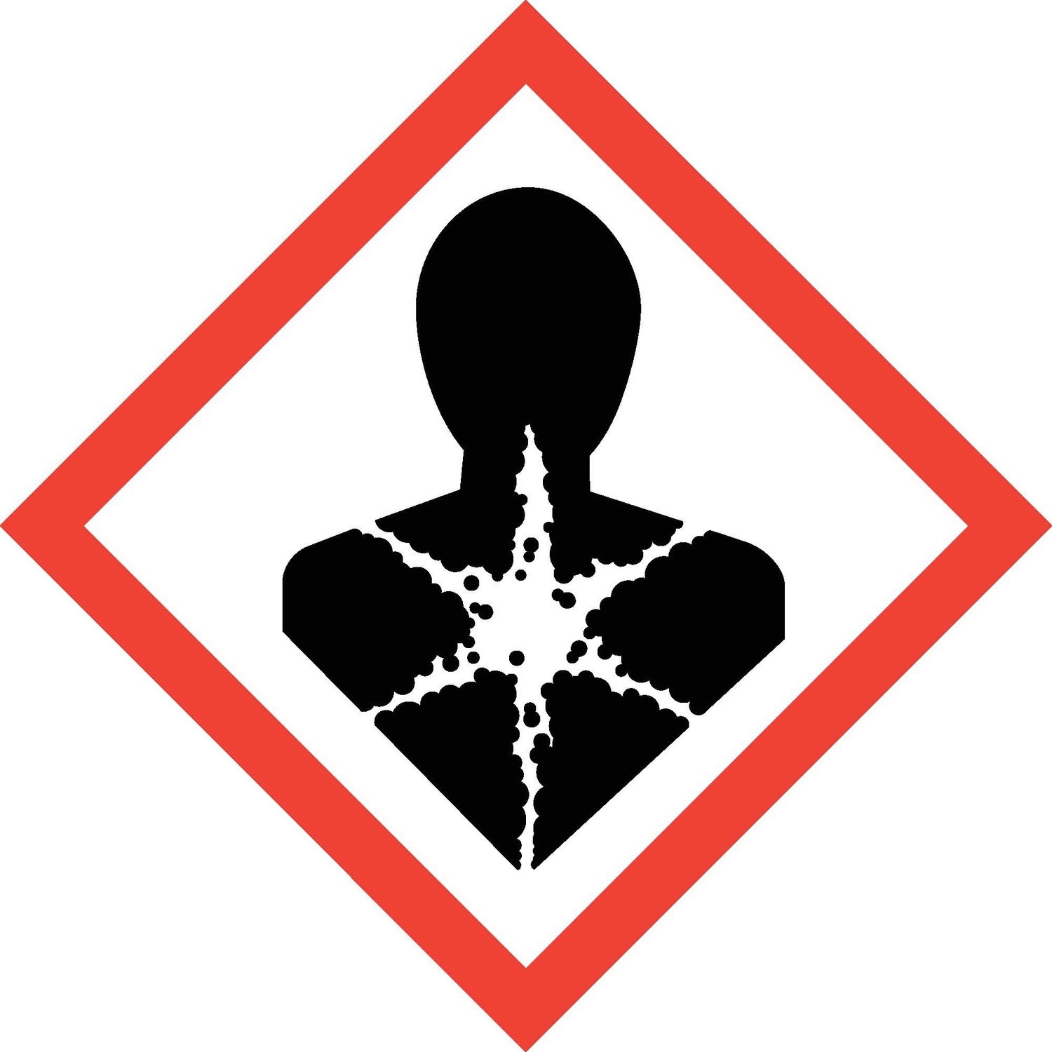 GHS Pictogram Label - Health Hazard, 1.25" x 1.25"