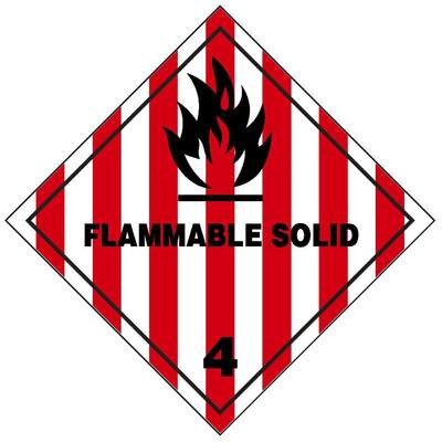 Flammable Solid Class 4 Label