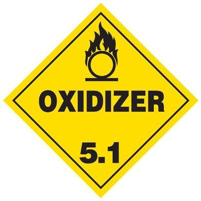 Oxidizer Class 5 Label