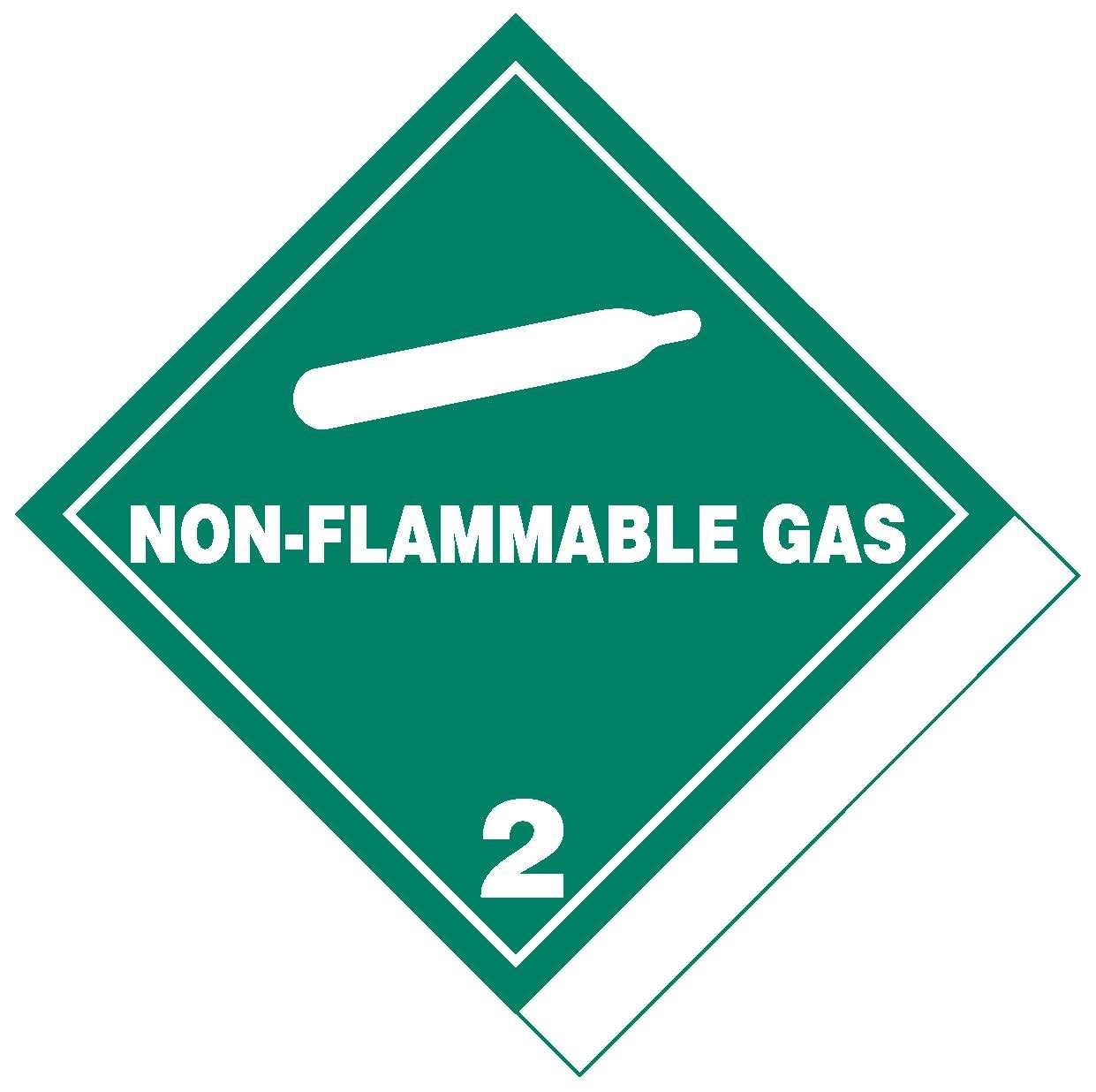 Non-Flammable Gas Class 2 Label (Blank)