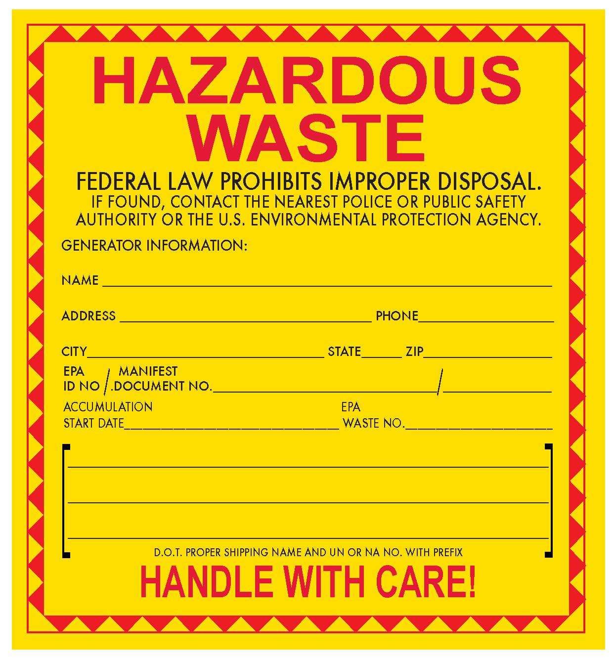 Hazardous Waste Label