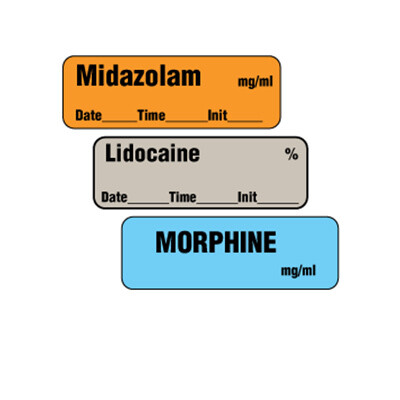 Anesthesia Syringe Labels