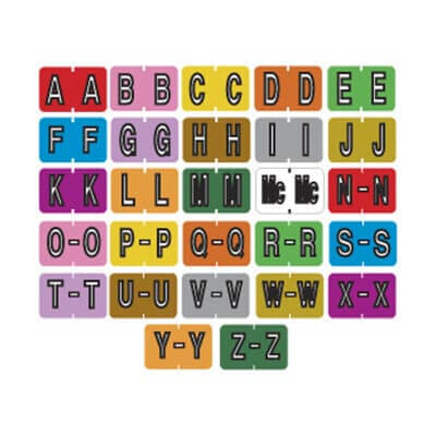 System 9000 Alphabetic Labels