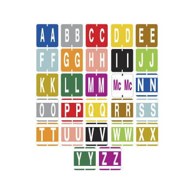 System 9400-PK Alphabetic Labels