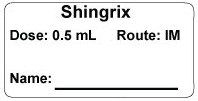 Shingrix Dose: 0.5 mL/Route: IM  Vaccine Label