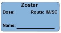 Zoster Route: IM/SC Immunization Label Zoster Route: IM/SC Immunization Label