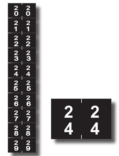 System 3600-DD Numeric Labels