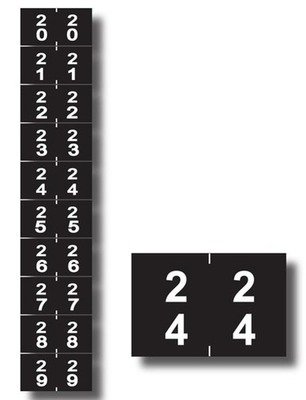 System 3600-DD Numeric Labels