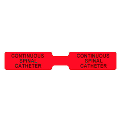 Continuous Spinal Catheter Label