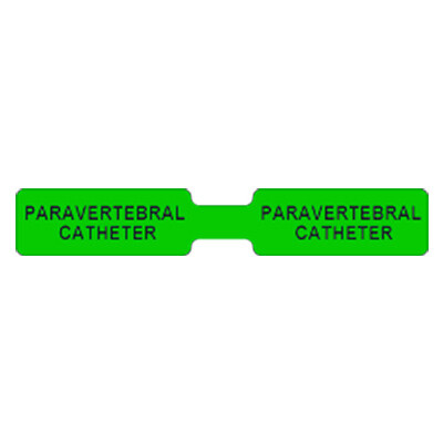Paravertebral Catheter Label Paravertebral Catheter Label