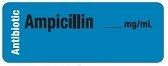  Ampicillin mg/ml Antibiotic Syringe Label
