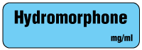 Hydromorphone mg/ml Anesthesia Label