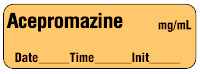Acepromazine mg/mL - Date, Time, Init.