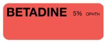 Betadine 5% OPHTH Syringe Label