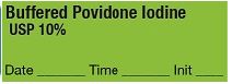 Buffered Povidone Iodine USP 10% - Date, Time, Init. Syringe Label