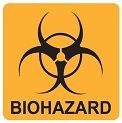 Biohazard (Orange Fluorescent) Label