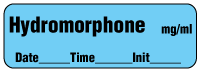 Hydromorphone mg/ml - Date, Time, Init. Anesthesia Label Hydromorphone mg/ml - Date, Time, Init. Anesthesia Label