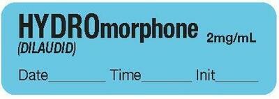 Hydromorphone (Dilaudid) 2 mg/ml - Date, Time, Init.