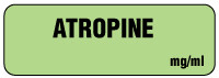 Atropine mg/ml Anesthesia Label