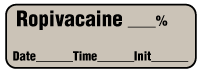 Ropivacaine % - Date, Time, Init. Anesthesia Label Ropivacaine % - Date, Time, Init. Anesthesia Label