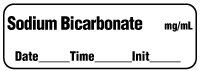 Sodium Bicarbonate mg/mL - Date, Time, Init. Anesthesia Label