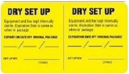 Dry Set Up Label