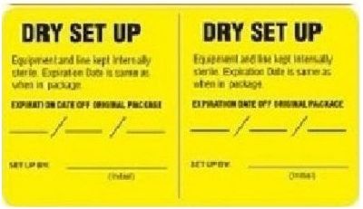 Dry Set Up Label