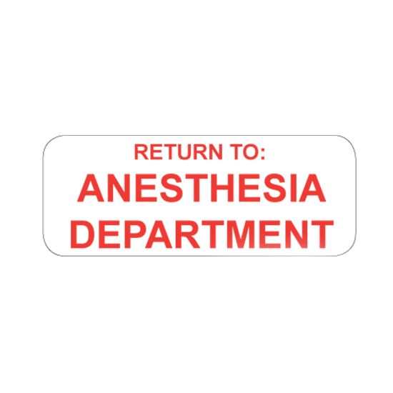 Return To: Anesthesia Department Label