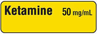 Ketamine 50 mg/mL Anesthesia Label