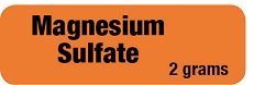 Magnesium Sulfate 2 grams Syringe Label