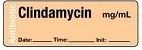 Clindamycin mg/mL - Date, Time, Init. Antibiotic Syringe Label
