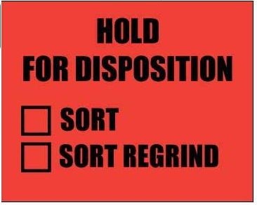 Hold For Disposition Label