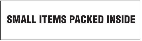 Small Items Packed Inside Label Small Items Packed Inside Label