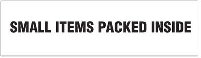 Small Items Packed Inside Label