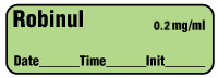Robinul 0.2 mg/mL - Date, Time, Init. Anesthesia Label Robinul 0.2 mg/mL - Date, Time, Init. Anesthesia Label
